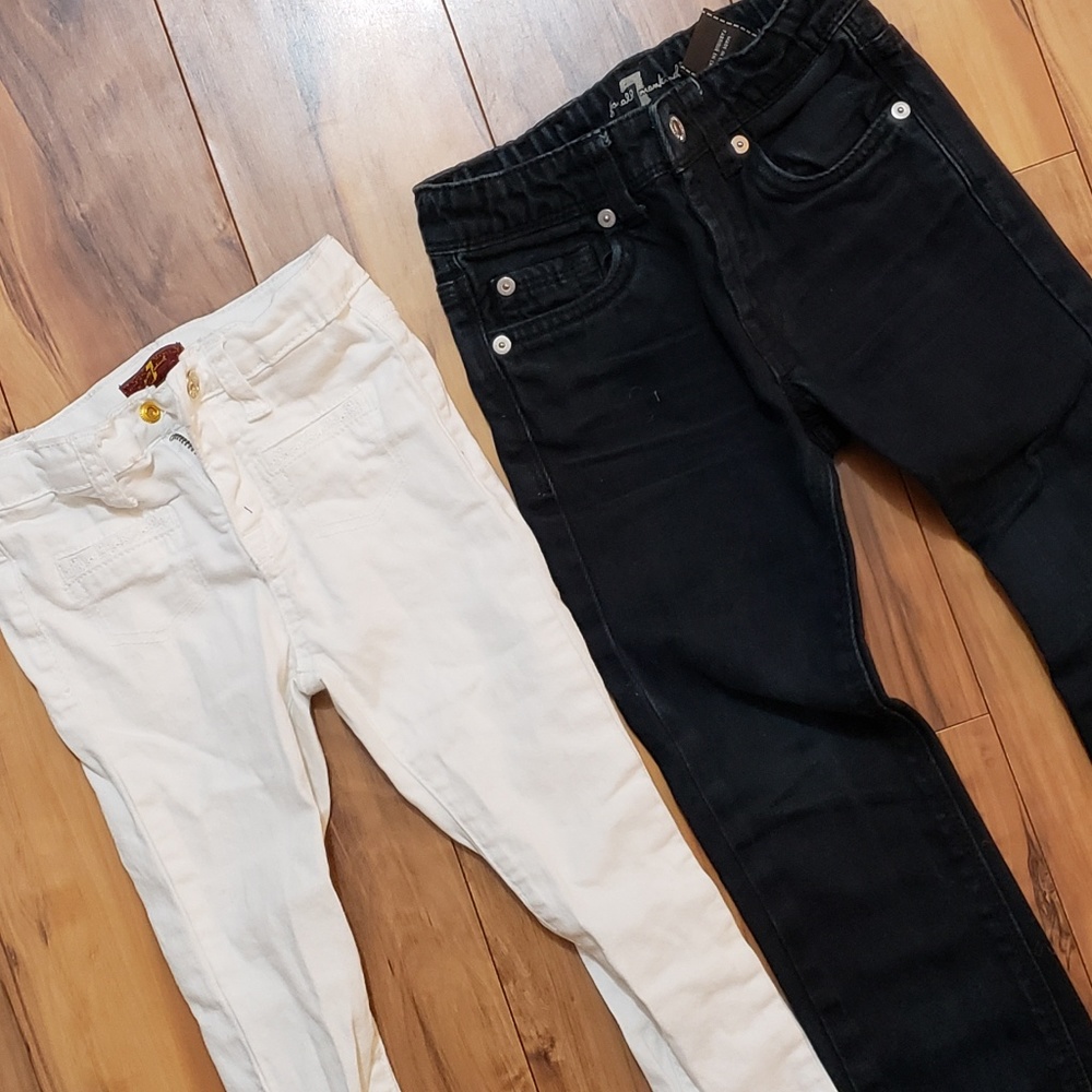 2 pair 7 for all mankind toddler girl jeans
